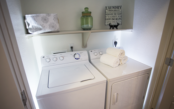 In home laundry with w/d connections